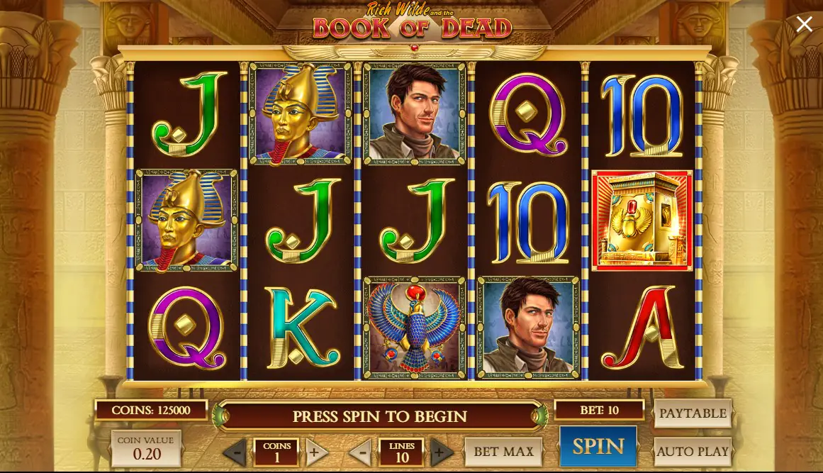 Rolle von Boni im Book of Dead Online Casino